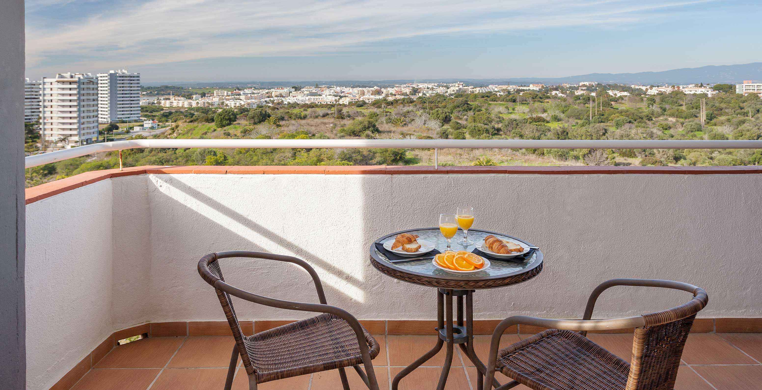 In the Garden View Studio at Pestana Alvor Atlântico, you can enjoy breakfast on the balcony
