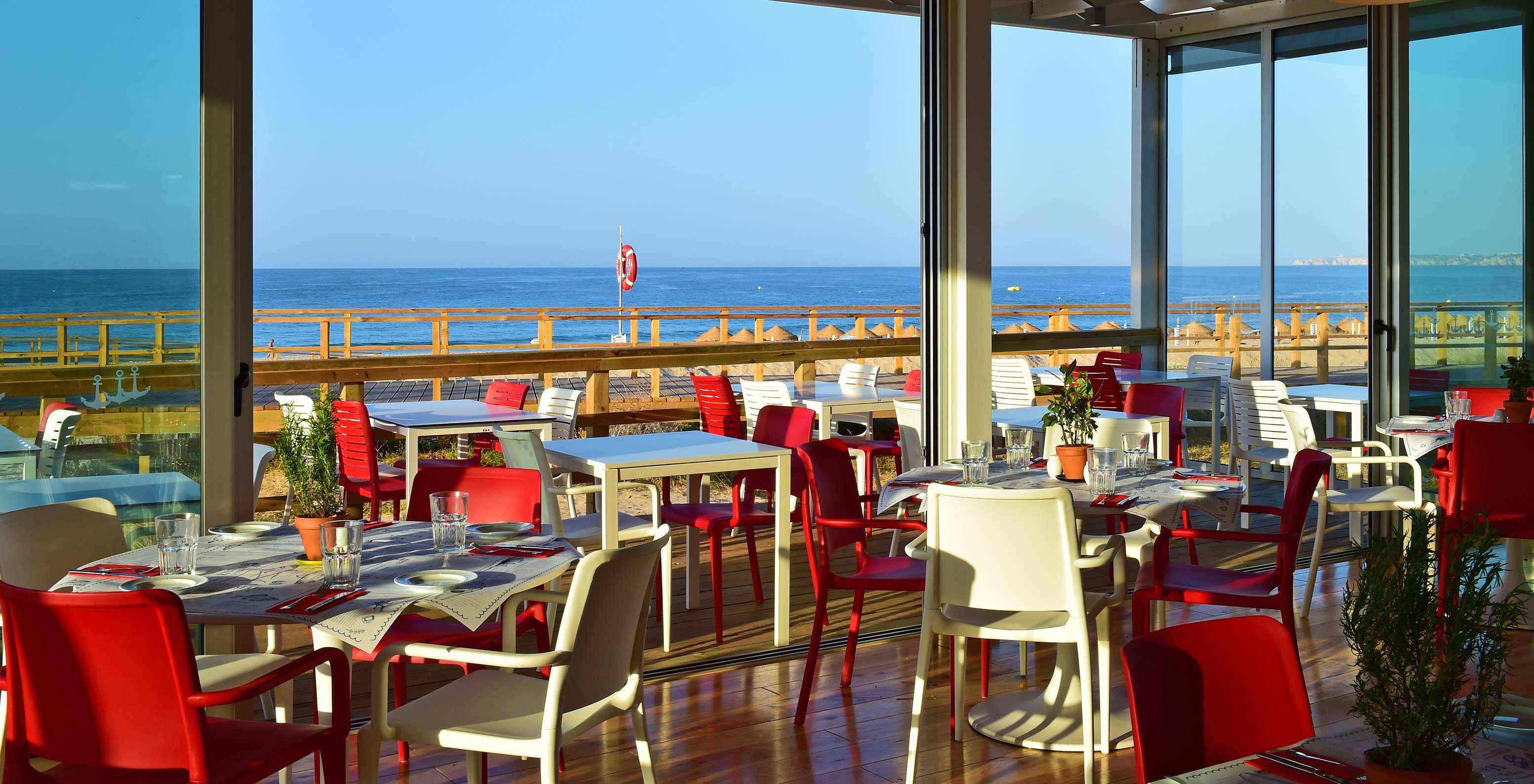 The Sea Deck restaurant offers a regional dining experience with a terrace and sea view