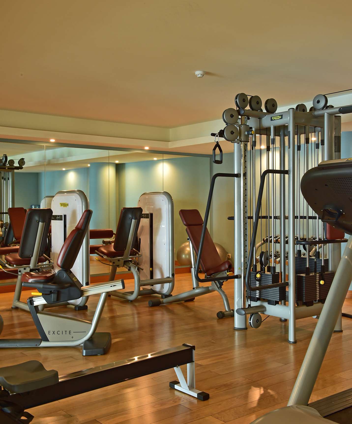 El Pestana Promenade, un hotel en Madeira, cerca de la playa y del Lido, tiene un gimnasio con varias máquinas