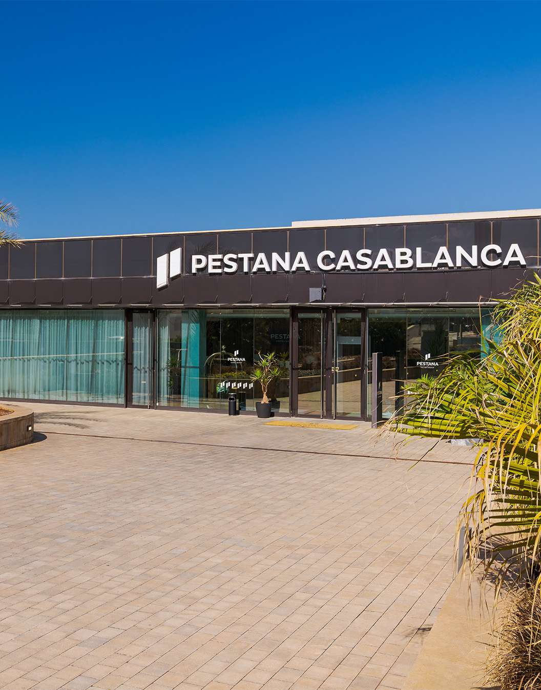 Vista exterior do Pestana Casablanca, um hotel 4 estrelas em Casablanca, Marrocos